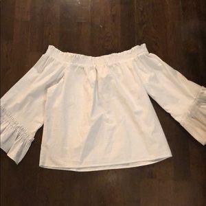 Banana republic off shoulder top Blue and white